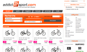 Plateforme ecommerce : addict2sport.com